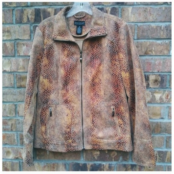Snakeskin Blazer - Snakeskin Jacket Brown